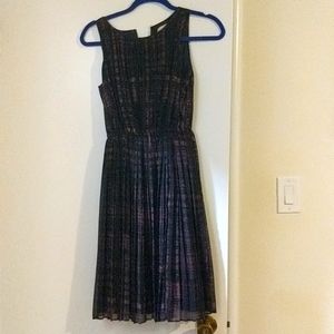 Banana Republic 0P black and magenta dress